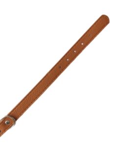 Collar para perro de cuero sintético café