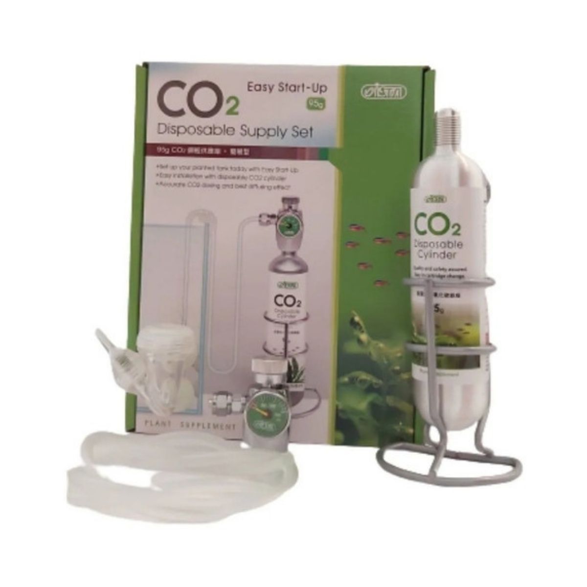Rosvola Refinador de CO2 para acuario, mini difusor de CO2 Refinador de CO2  transparente, hermoso tanque de peces para mascotas, accesorios para