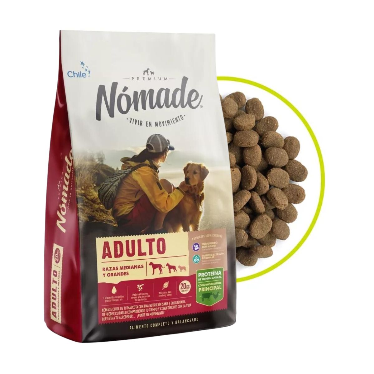 Nomade Alimento Adulto Razas Medianas y Grandes - 20 Kg