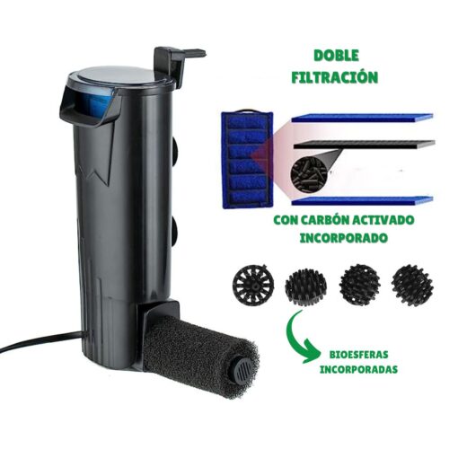 Filtro Interno Con Cascada Sobo 500l/h