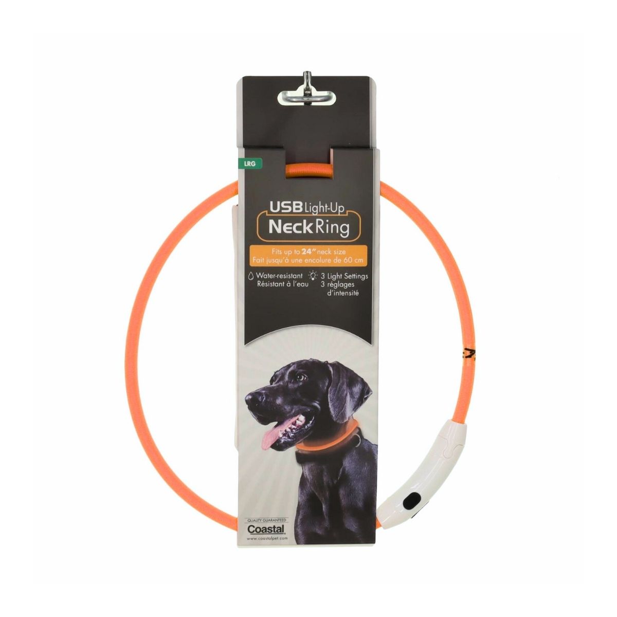 Comprar Luz para collar de perro recargable por USB, 4 modos IPX8,  resistente al agua, luz giratoria para perro de 360 ​​grados, para caminar  de noche, escalar, acampar, andar en bicicleta y