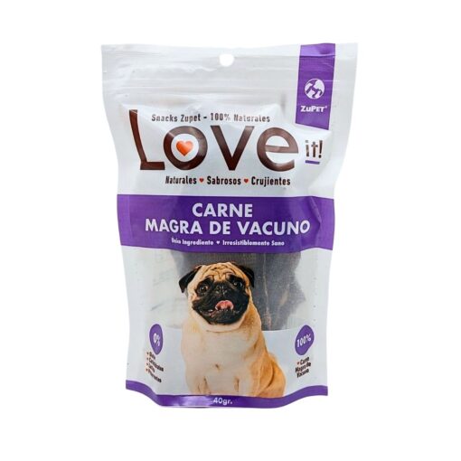 Snack LOVE IT Carne Vacuno Para Perros 40GR