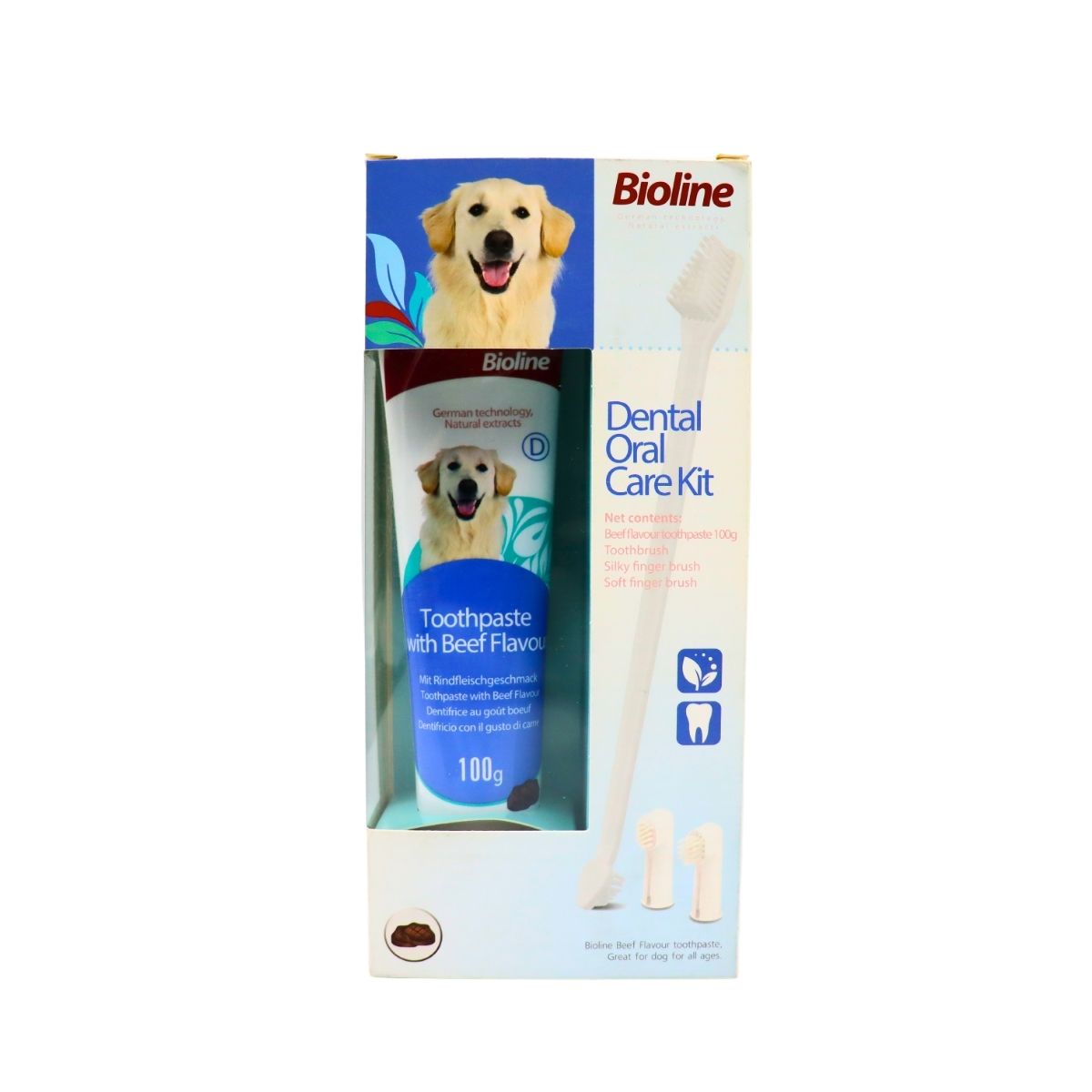 Bioline Kit Dental Para Perro - Carne