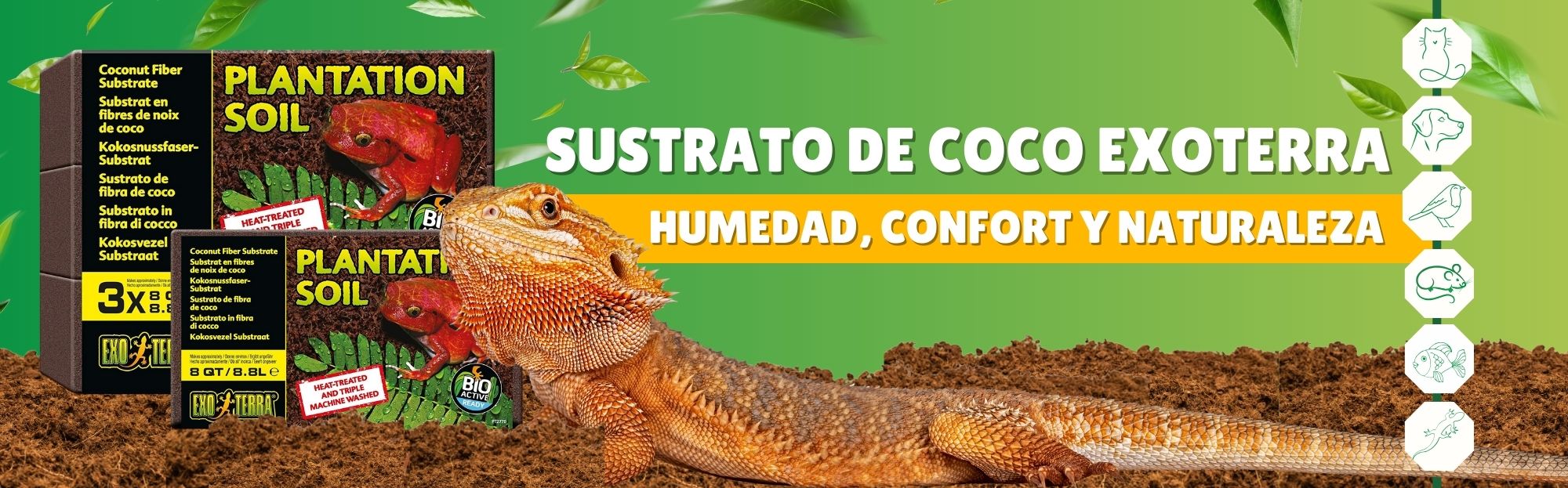 Sustrato de Coco para Reptiles