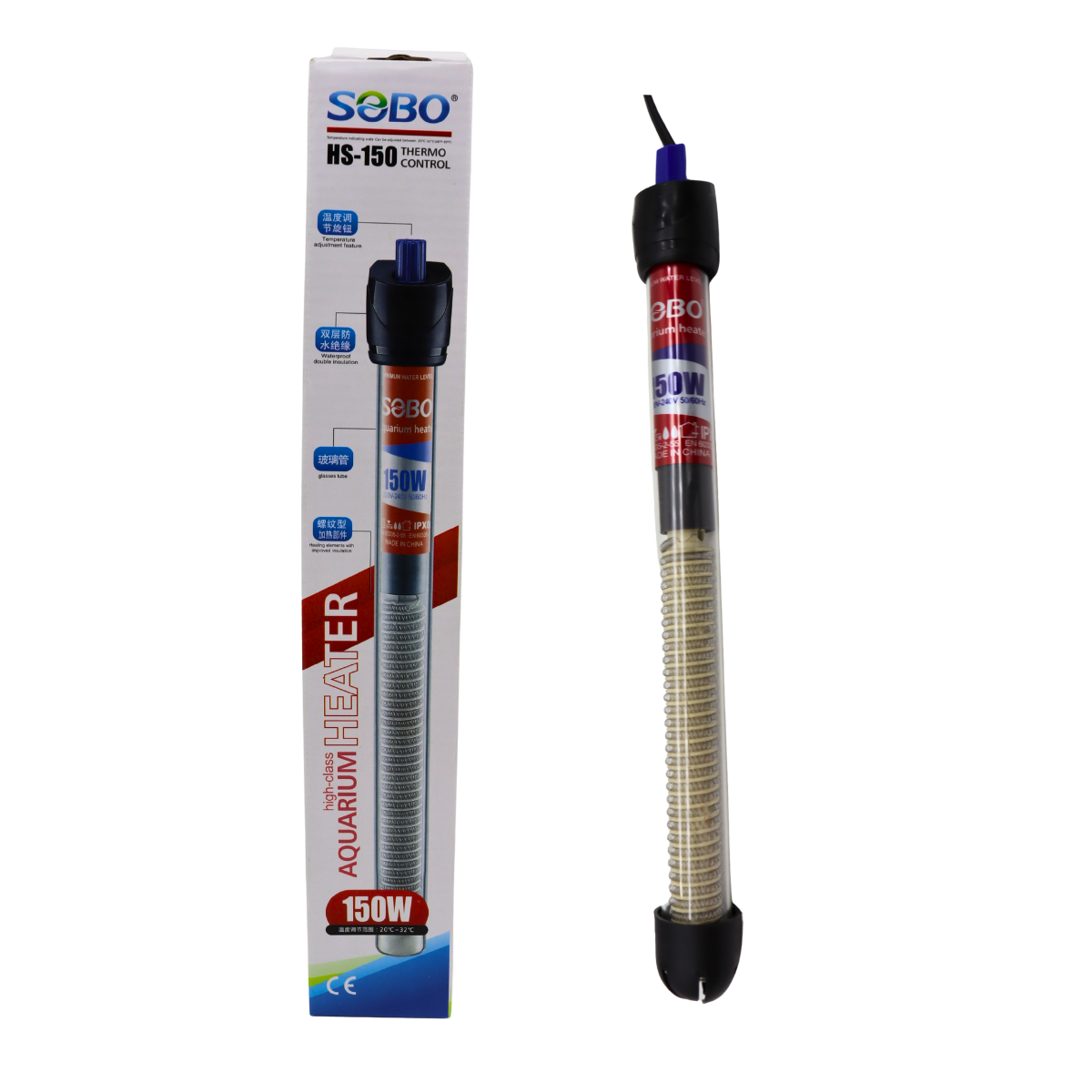 Calefactor De Vidrio Para Acuarios 150w Sobo
